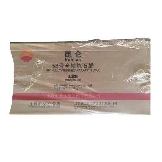 Fully refined paraffin wax 58/60 the best price in china