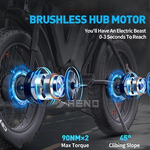 Bicicleta Eléctrica Ridstar Q20 Pro 52V 40Ah con Doble Motor y Doble Batería, Bicicleta de Montaña de Largo Alcance, Bicicleta de Carretera con Llantas Anchas para Adultos - Product Image 3