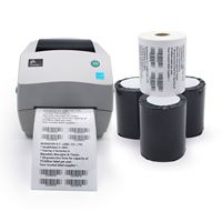 4x6 Label pengiriman kode batang berperekat kustom penggunaan industri Label Printer 4*6 rol dengan perekat permanen