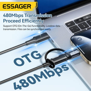ESSAGER ES-OTG18 Adattatore USB 2.0 3A per Ricarica Rapida, Convertitore <span class=keywords><strong>OTG</strong></span> da USB Tipo C per <span class=keywords><strong>iPhone</strong></span> - Product Image 5