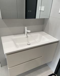 Suspended slow closing drawer small space intelligent <b>mirror</b> cabinet induction lighting bathroom cabinet - Product Image 5