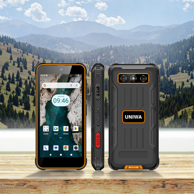 Fast Charging IP68 Waterproof Rugged Mobile Phone UNIWA R4001 GNSS 4G NFC 4.0 Inch Smartphone