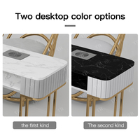 Ensemble de table et de chaises de manucure au design moderne professionnel Turri Mobilier de salon personnalisable avec bureau à ongles pour l'atelier
