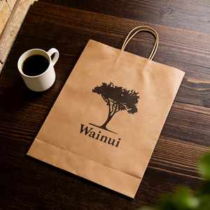 ถุงกระดาษคราฟท์สีน้ำตาลขาวรีไซเคิลสำหรับใส่อาหาร เสื้อผ้า  ถุงบรรจุภัณฑ์สำหรับส่งของ พร้อมพิมพ์ลายตามสั่ง - Product Image 4