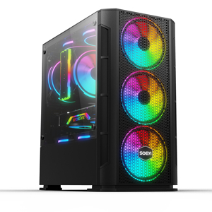 Micro ATX Vetro Temperato RGB gabinete de <span class=keywords><strong>PC</strong></span> del giocatore di Gioco Del Computer Casi Torre <span class=keywords><strong>Pc</strong></span> - Product Image 1