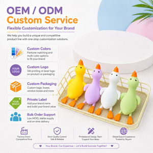 ของเล่นบีบเป็ดกลิตเตอร์ใส ของเล่นสัตว์บรรเทาความเครียด ของเล่นเสริมพัฒนาการ สำหรับงานปาร์ตี้ รับผลิตแบบ OEM ODM สั่งซื้อจำนวนมาก - Product Image 4
