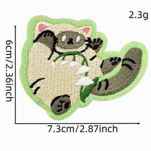 Patch brodé thermocollant motif chat mignon, style Ins, vente en gros - Product Image 4