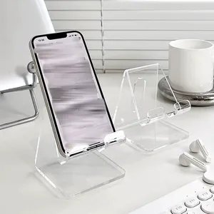 Acryl Transparante Mobiele Telefoon Houder Minimalistische Student Slaapzaal Desktop Creatieve Tablet Verdikte Houder