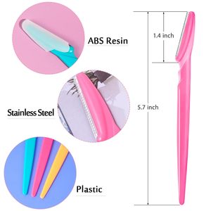Rasoir à sourcils jetable pour femmes et hommes Rasoirs de dermaplaning <span class=keywords><strong>color</strong></span>és avec housse de protection - Product Image 4