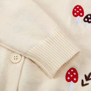 Cardigan en coton tricoté pour l'été, haut brodé pour tout-petits, enfants et filles - Product Image 5
