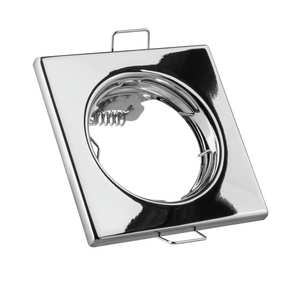 Kit di anelli fissi quadrati cromati: design quadrato, finitura cromata, ideale per l'installazione in interni, accessori decorativi e - Product Image 1