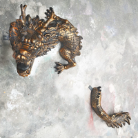 Sculpture murale en résine de dragon à abstraition géométrique pour la décoration murale intérieure de la maison, du bar ou du restaurant