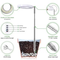 Vente en gros Liweida Full Spectrum LED Plant Grow Light Aluminium 3/9/12H Timer Angle Ring Dimmable USB Potted Bloom 3000K-6000K
