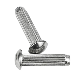 10 pièces/sac Rivets pleins à tête ronde moletée en acier au carbone nickelé pour étiquettes et plaques signalétiques M1.6 M2 M2.5 M3 M4 - Product Image 5