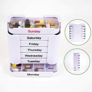 Pastillero Semanal de Viaje de Plástico con 28 Compartimentos, Personalizable, Venta al Por Mayor, Entrega en 7 Días - Product Image 2