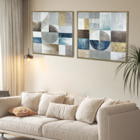 Motif géométrique abstrait moderne dessiné à la main peinture décorative par numéros produit d'usine