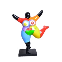 Sculpture de danseuse de ballet faite à la main, grande femme dansante, statues en résine, figurine de dame en fibre de verre pour la décoration intérieure de la boutique