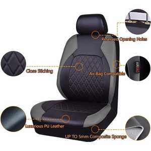 Housses de siège de voiture en cuir PVC de luxe en gros, ensembles de designers élégants et personnalisables pour les entreprises automobiles - Product Image 4