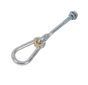 Crochet pivotant galvanisé, raccord de fil de bois avec clips à ressort de mousqueton en acier - Product Image 1