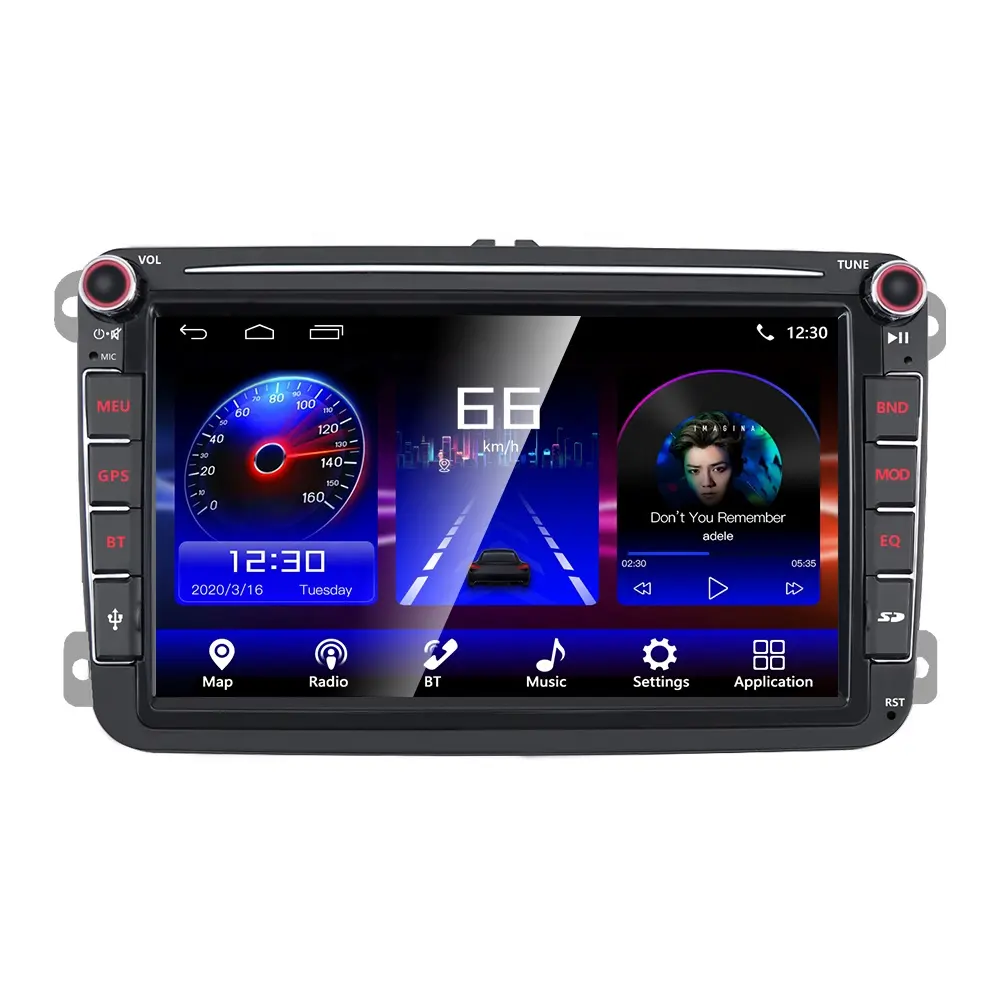 Touch Screen Gps Navigation Dashboard Multimedia System Android Radio Stereo Car Dvd Video Player For Vw Sagitar Jetta Mk6