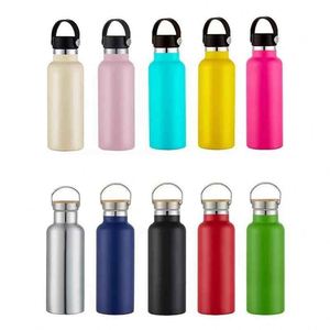 Bouteille d'eau isotherme en acier inoxydable avec couvercle à paille, pour voyage et extérieur, design minimaliste violet, blanc, jaune - Product Image 2