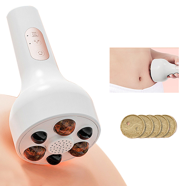 Custom Logo Handle Magnetic Bead Abdomen Electric Massager Roller Vibration Device Massage Belly
