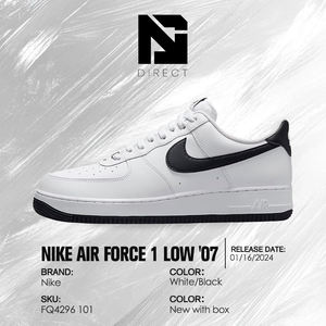 Nike Air Force 1 '07 'white Black Outsole' Zapatos de Estilo Casual, Zapatillas de Moda de Lujo para Hombre - Product Image 6