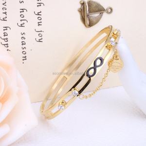 Pulseras de Acero Inoxidable, Joyería Chapada en Oro de 18K, Brazaletes para Mujer - Product Image 5