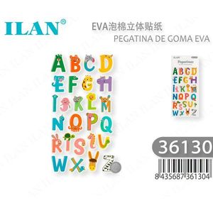 Adesivi in schiuma EVA con alfabeto 3D in rilievo per lavori manuali per bambini - Product Image 1