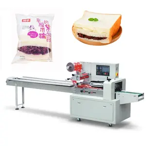 Borsa cuscino orizzontale Wafer doppio sandwich biscotti imballaggio flusso involucro di biscotto macchina automatica