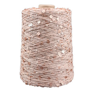 50 grammi, 3 <span class=keywords><strong>millimetri</strong></span>, filato di cotone puro con paillettes, tessuto a mano, 400 metri. Sono disponibili diversi colori per la selezione. - Product Image 1