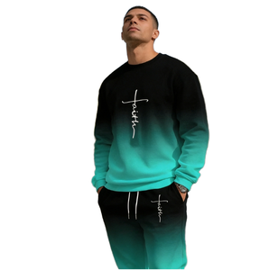 Ensemble T-shirt et short décontracté pour homme avec logo personnalisé, respirant, imprimé bulles, 100 % polyester - Product Image 1