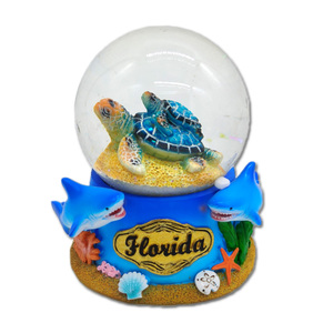Boule à neige en résine avec logo personnalisé cadeau de voyage tropical hawaii souvenirs cadeau maldives - Product Image 4