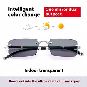 แว่นตาอ่านหนังสือเปลี่ยนสีอัตโนมัติ ทรงไร้กรอบ ประดับเพชร สำหรับผู้ชายและผู้หญิง รุ่นหรูหรา - Product Image 5