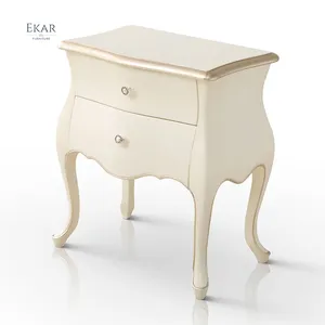 Elegant Simple Design Wooden Furniture Bedroom Nightstand Bedside Table