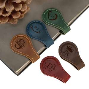 Marcapáginas Magnéticos de Cuero Personalizados con Grabado de Texto y Logotipo, Clip de Regalo Clásico Reutilizable, Agradecimiento al Profesor, Graduación - Product Image 1