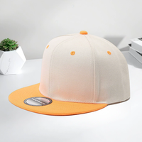 Casquette Snapback Hip Hop Ajustable Personnalisée à Deux Couleurs, 6 Panneaux, Visière Plate Rigide, Vierge pour Broderie et Impression de Logo, Vente en Gros