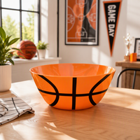Bol en mélamine de 6 pouces, thème basket-ball, vaisselle pour bar sportif, événement, service de collations