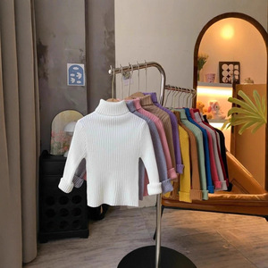 Maglioni a Collo Alto Invernali per Ragazze e Ragazzi, Strati Base Morbidi e Caldi, Pullover a Costine in Stile Coreano - Product Image 3