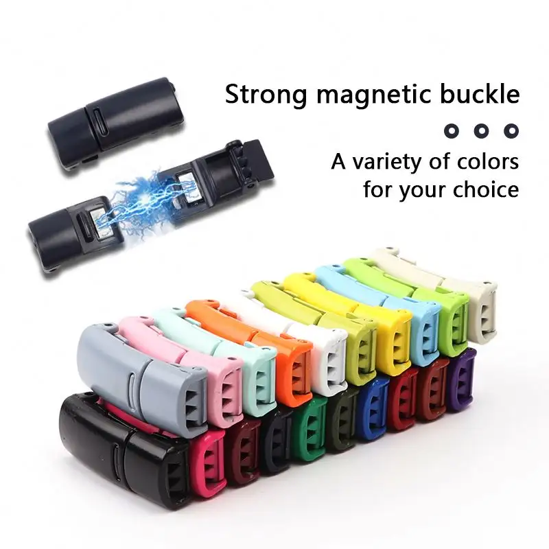 Magnetic Buckle Shoelaces Quick Without Ties Sneakers Elastic Laces No Shoe Kids Adult Flat Rubber Band Lazy Sports Shoestrings