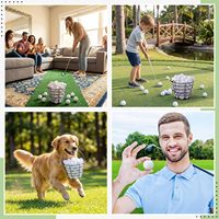 Panier à balles de golf en métal durable pour la vente en gros, accessoire de rangement pour practice, conteneur empilable en fil d'acier, support pour balles de golf