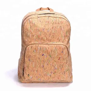 Tas ransel dapat dilipat gabus tahan air impor tas perjalanan gabus gambar cetak garis ringan tas sekolah gabus dapat digunakan kembali ramah lingkungan
