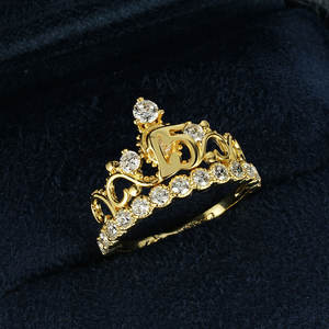 <span class=keywords><strong>Anello</strong></span> Corona da Regina per Quinceañera, Regalo di Anniversario, Decorazione Hip Hop per Torte, Zircone 5A da 3mm, 2.5mm e 2mm - Product Image 2