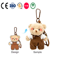 Porte-clés en peluche miniatures personnalisés ODM, jouets en peluche anime, pendentifs de sac, animaux en peluche anti-stress