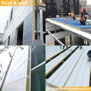 Panel sándwich Almacén Materiales de construcción Proveedores de suministro 50mm Eps Paneles sándwich Precio ㎡ Paneles <span class=keywords><strong>Sandwich</strong></span> <span class=keywords><strong>Pared</strong></span> exterior - Product Image 6