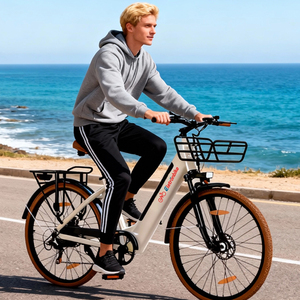 Bicicleta eléctrica plegable urbana 28" carga máxima 120kg sillín regulable para ciclistas 1,55‑1,95m pedelec 250W - Product Image 1