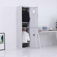Casier de rangement métallique pour vêtements, 2, 3 ou 4 portes, pour salle de sport scolaire, bureau d'étudiants, personnel et vestiaire