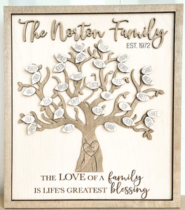TD regalo personalizzato per la festa della mamma generazione regalo per l'albero genealogico per la mamma nonna regalo per il giorno dei genitori albero genealogico inciso in legno - Product Image 6
