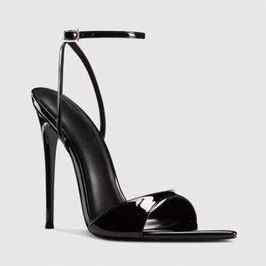 2026 Summer Women's Pu Leather Heeled Sandals Platform Ankle Strap Open <b>Toe</b> Stiletto Heeled Sandals Outdoor Party Dress Shoes - Product Image 1