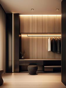 Fabricant de meubles sur mesure Meubles de chambre à coucher Armoire moderne modulaire en bois Design Garde-robe de chambre Style minimaliste - Product Image 4